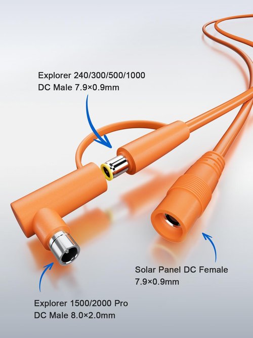 UCANUUP 30 FT / 9.1 Meter 14AWG DC Extension Cable for Solar Panel Compatible with Jackery SolarSaga 100W/200W Solar Panel for Jackery Portable Power Station