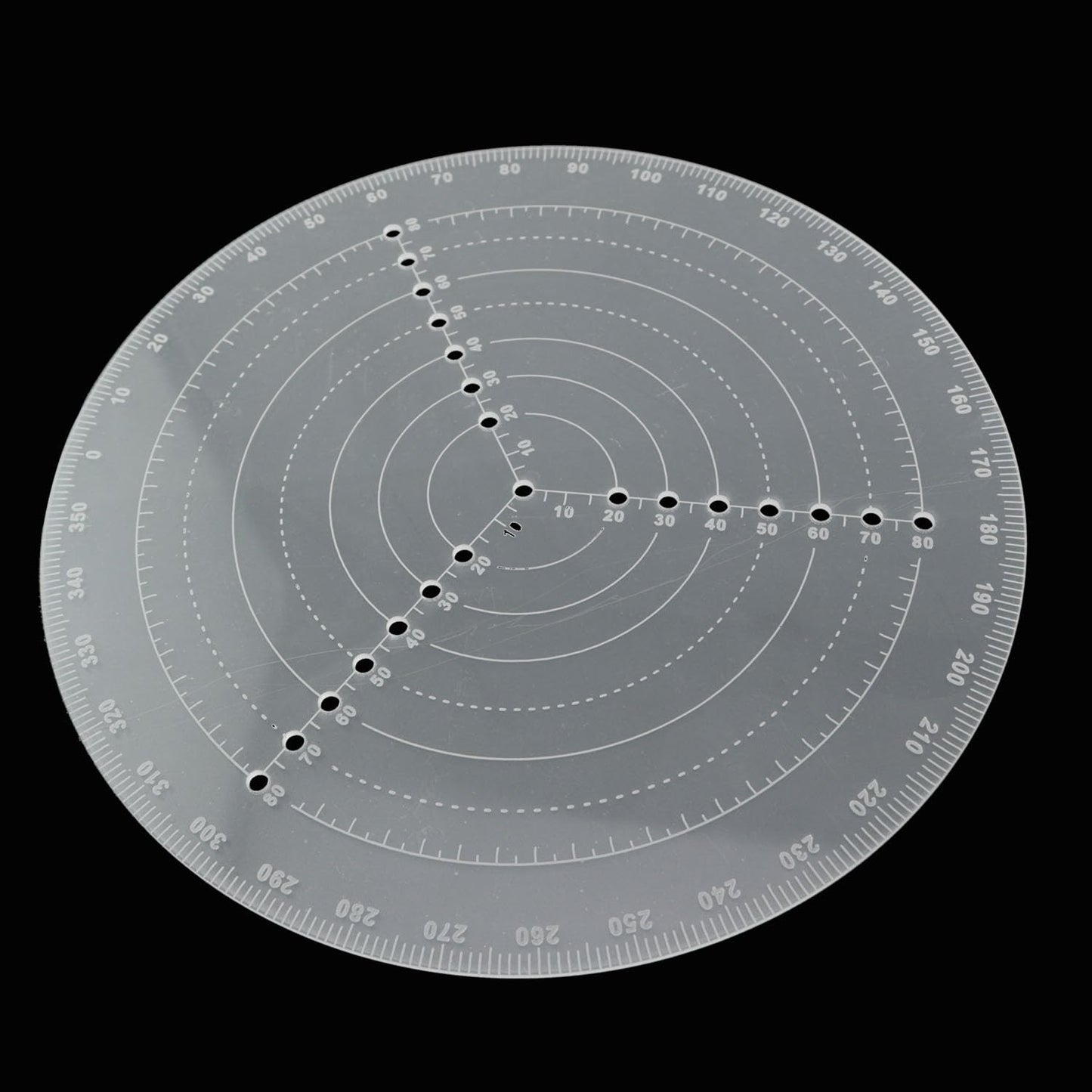JCBIZ Transparent White Turning Centering Ruler Lathe Woodworking Tools Bowl Wood Measuring Handmade Round Ruler