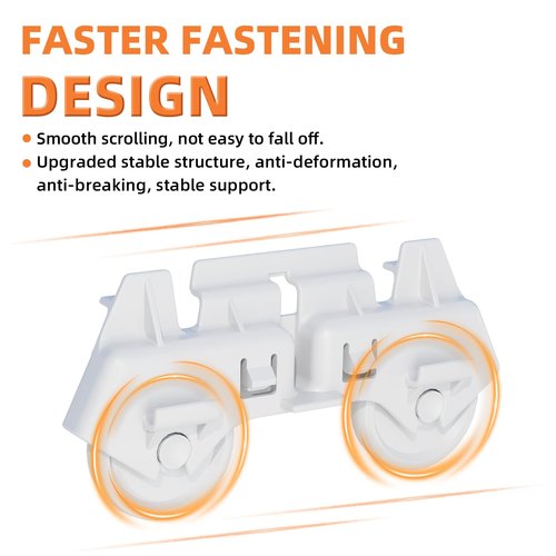 UPGRADED 4317933 Dishwasher Lower Rack Wheels Compatible with Whirlpool Dishwasher Wheels Lower Rack Parts, 4317933 Dishrack Roller Wheels For Whirlpool Roper Kenmore Replacement Parts