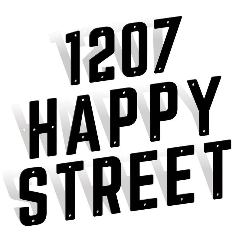 3" 4" 5" 6" 8" 10" Metal House Numbers, Metal Address Numbers, Modern Black House Number for Outside, Outdoor Address Number for Apartment Home Street Office Mailbox (4",1)