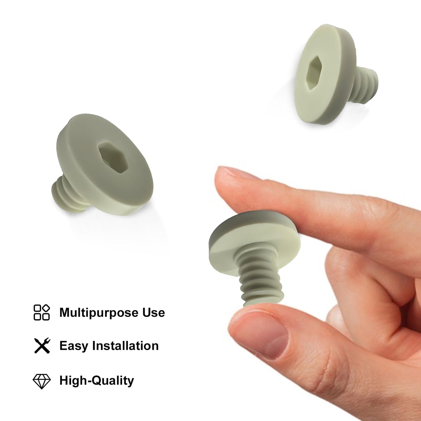 8 PCS Replacement Bolts Compatible with Suncast Storage Sheds for Suncast/Craftsman Resin Storage Sheds, Replacement Screws Compatible with Suncast Storage Sheds Shed Accessories (8, White, 3/8)