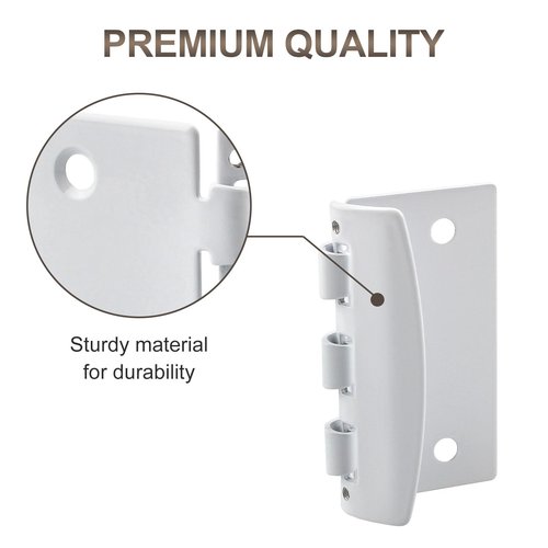 U 9888 Flip Action Door Lock, Reversible Privacy Lock with Anti-Lock Out Screw for Child Safe Mode and Home Defense (4 Pack)