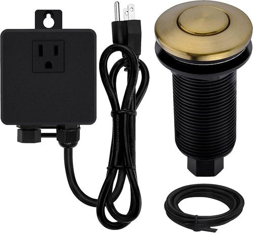 Delta Faucet Air Switch for Disposal Gold, Air Switch for Garbage Disposal, Air Switch Kit, Air Switch Button, Champagne Bronze 72050-CZ