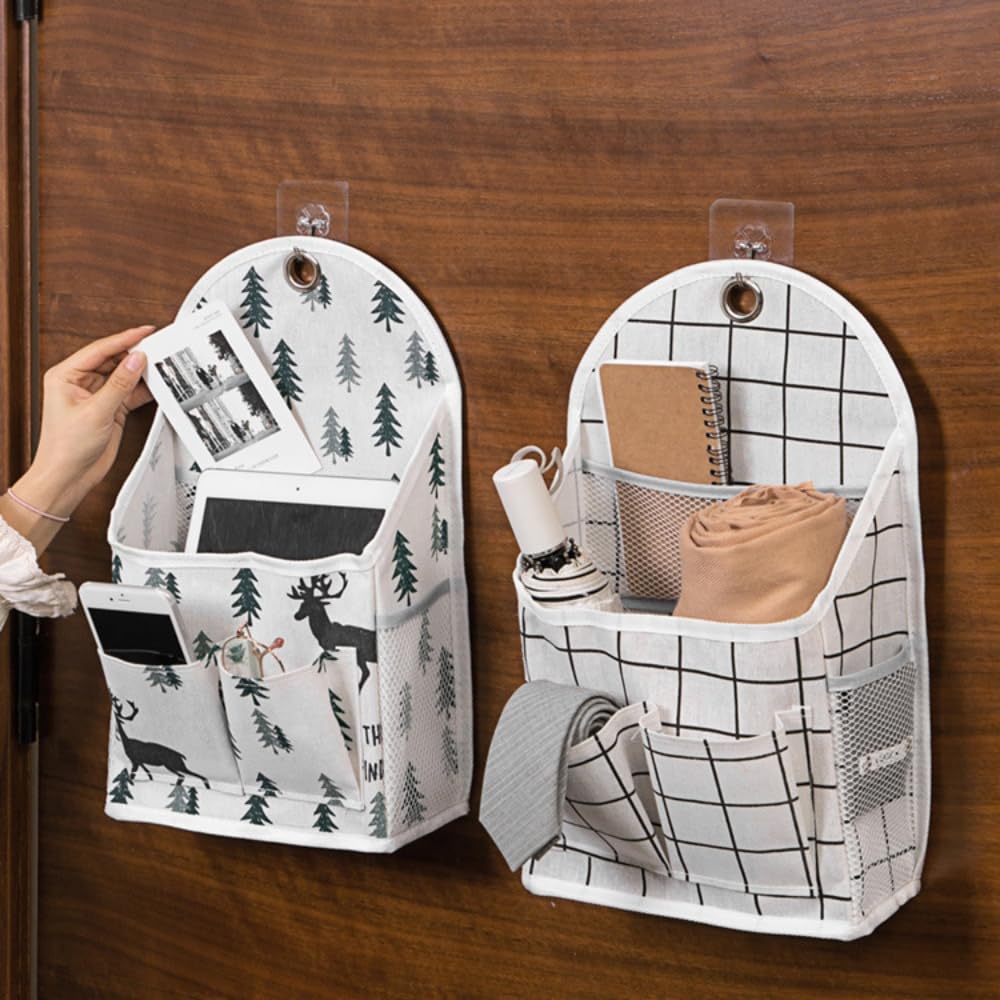 1 PC Multifunctional Wall - Mounted Storage Bag, Hanging Storage Bag, Suitable for Behind the Door, Beside the Bed or Inside the Wardrobe