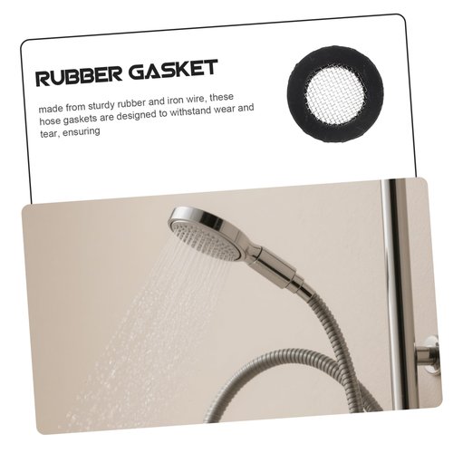 DOITOOL 24pcs Hose Gaskets with Mesh Screen Rubber Washers for Plumbing Shower and Faucet Use Efficient Water Filtration and Leak Prevention