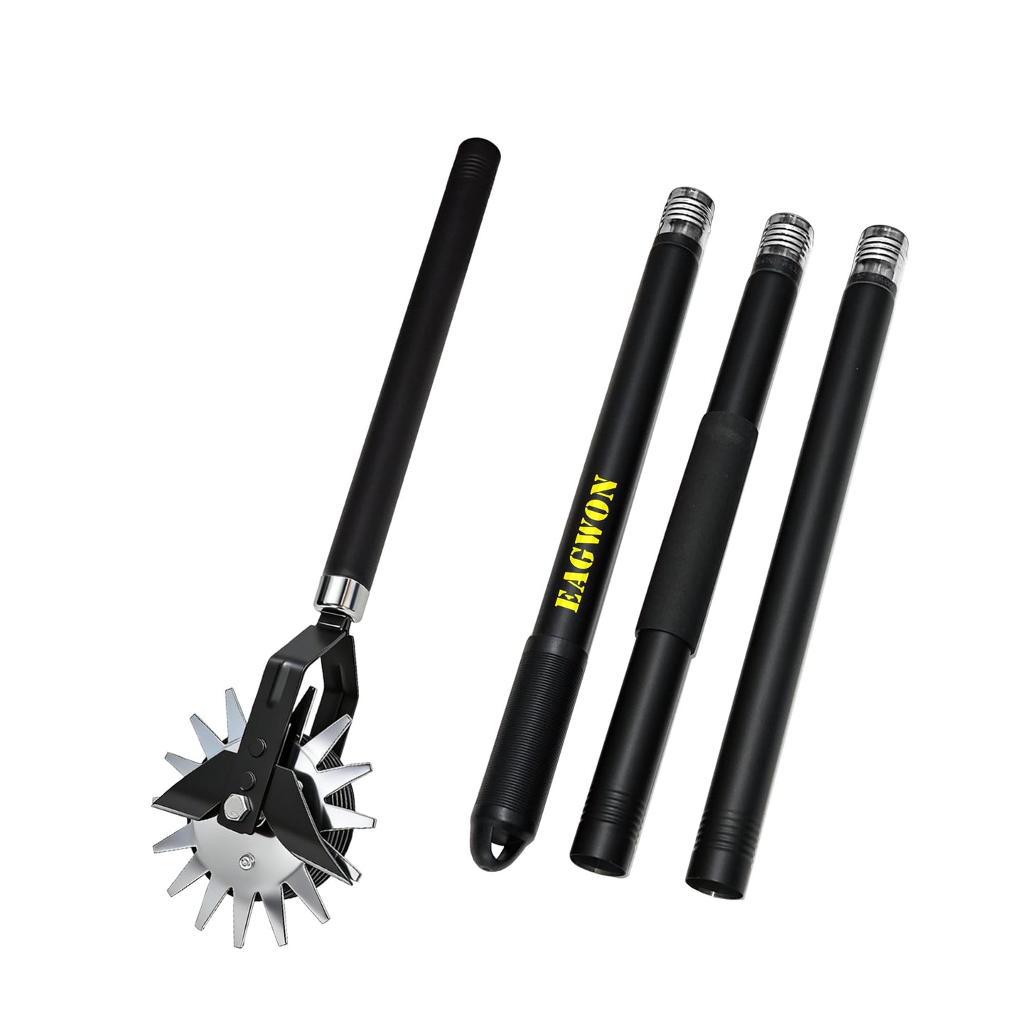 EAGWON Wheel Rotary Edger Lawn Tool, 66-Inch Manual Grass Edge Trimmer with Adjustable Stainless Steel Handle, Sidewalk Driveway Edger with Cushion Grip for Garden Landscaping