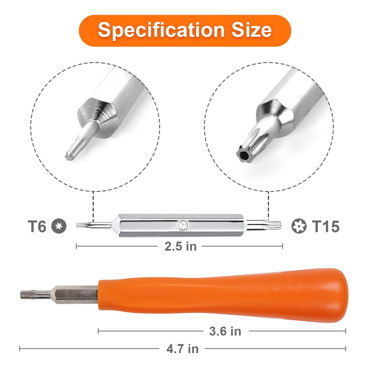 Screwdriver for Ring Doorbell Screwdriver Replacement with WiFi Password Reset and Battery Change, Fits for All Ring Video Doorbell Models (Orange), CTYUKHS
