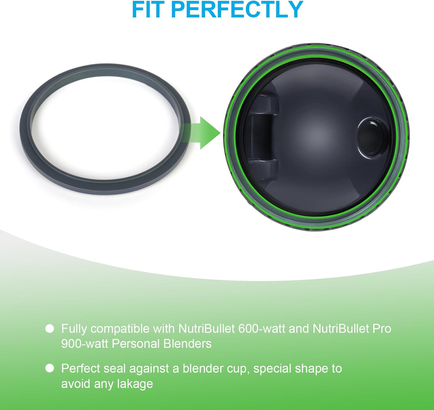 3PCS Premium Gasket Replacement Parts and Accessories for Nutribullet 900 Series Blender 600W and 900W, Rubber Seal Rings Compatible with Nutribullet Pro 900