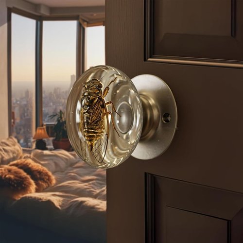 EARFORU Ribili/Solymall NatureNest Crystal Knob, Cumuul Nature Nest Crystal Knob, Unique Decorative Door Handle, Artistic Unique Knobs for Modern/Classic Bedrooms (#8)