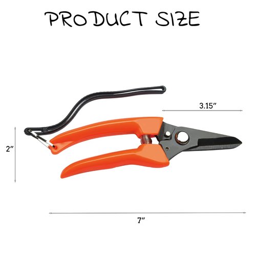 Gardening Scissors, Straight Handle Carded Hoof Trimmers, Multiuse Carbon Steel, for Goats, Sheep, Alpacas, Lambs, and Pigs