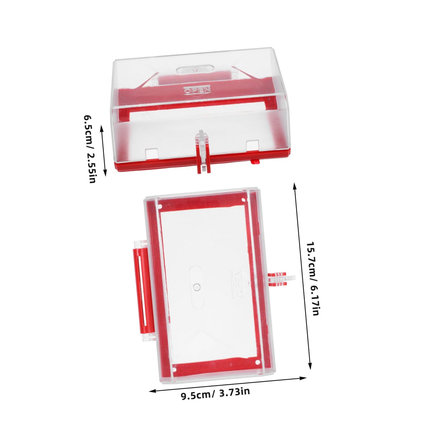 PRETYZOOM Oversize Push Button Cover Transparent Emergency Stop Switch Protector for Electrical Equipment Quick Shutdown Switch Protection Box