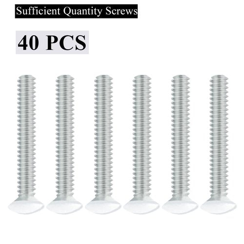 Taezn 40 Pieces Wall Plate Screws, 1.2 Inch Long Outlet Screws Perfect Replacement with Outlet Cover, Switch Plate and Light Plate Screws