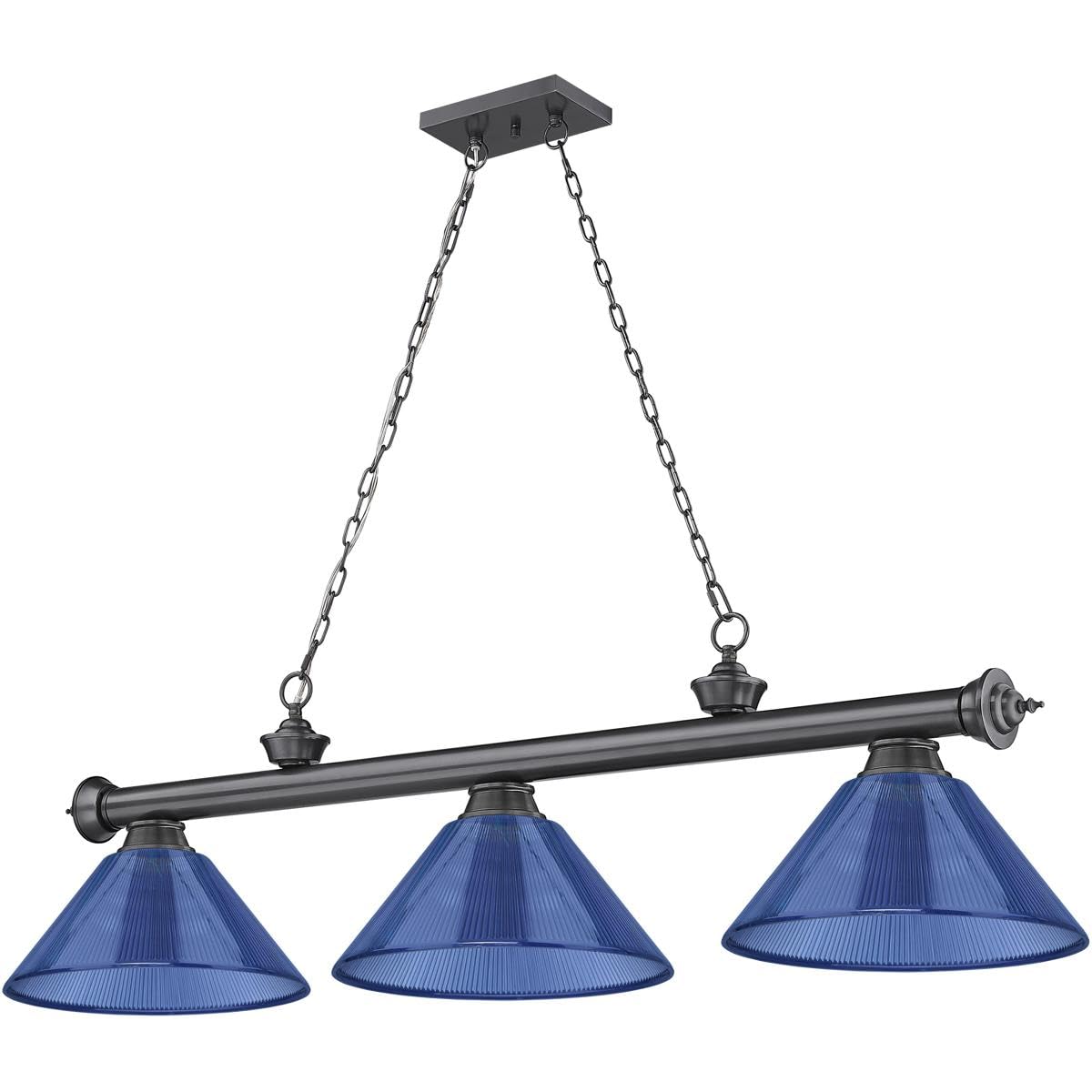 Z-Lite 2306-3BP-ARDB Cordon Billiard Pendant, 3-Light 180 Total Watts, Bronze Plated