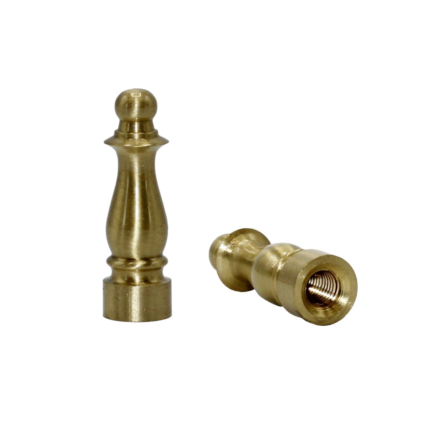 Creative Hobbies ELY1465 Solid Brass Finial for Lamp Shades 1-1/2 Inch Tall, Pack of 2