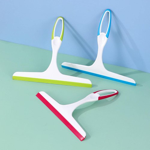 AWIIJVFG Household Glass Scraper Household Floor Scraper Can Be Hung with Labor-Saving Scraper Scraper, Clear Handle - Green