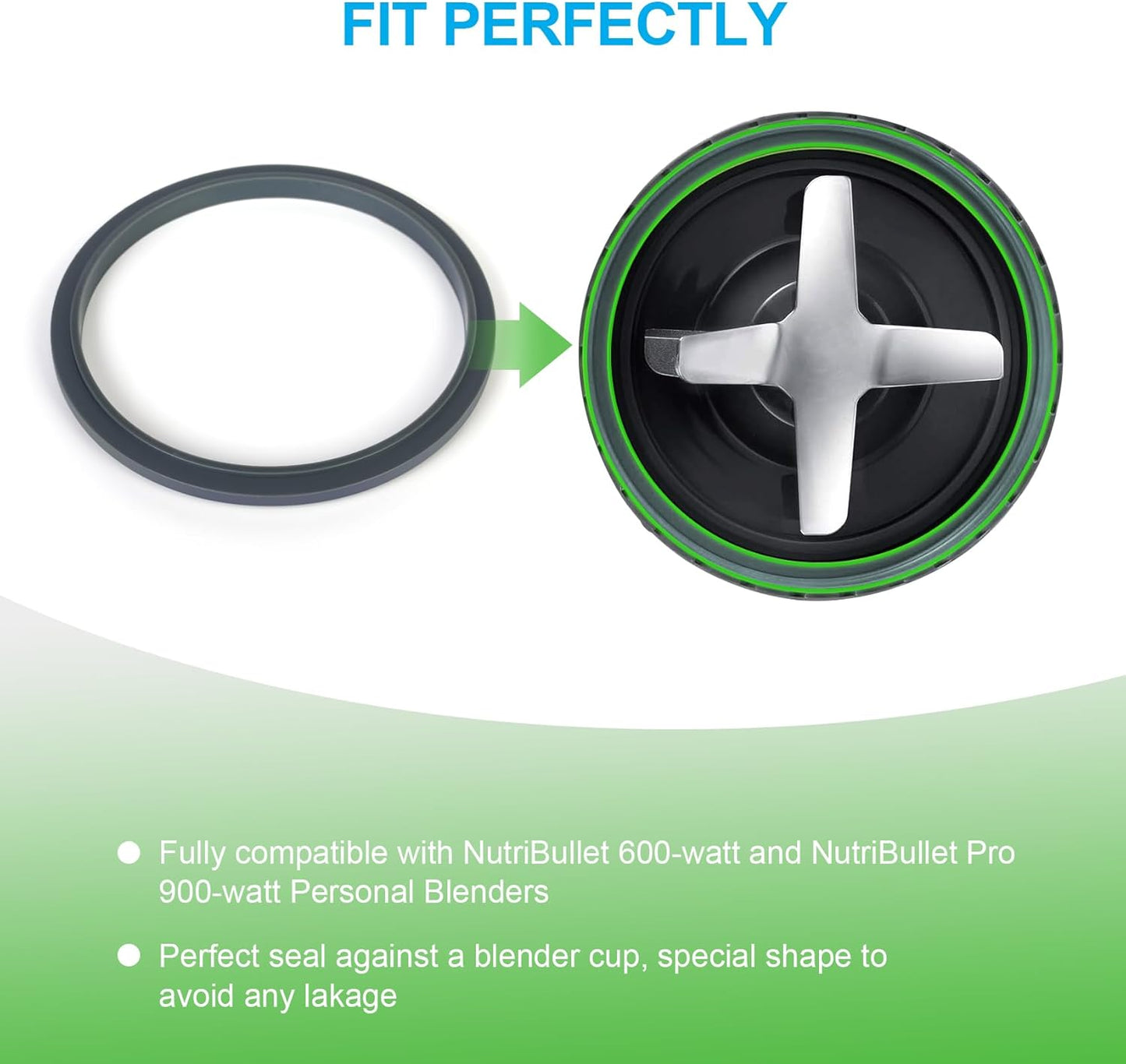 3PCS Premium Gasket Replacement Parts and Accessories for Nutribullet 900 Series Blender 600W and 900W, Rubber Seal Rings Compatible with Nutribullet Pro 900
