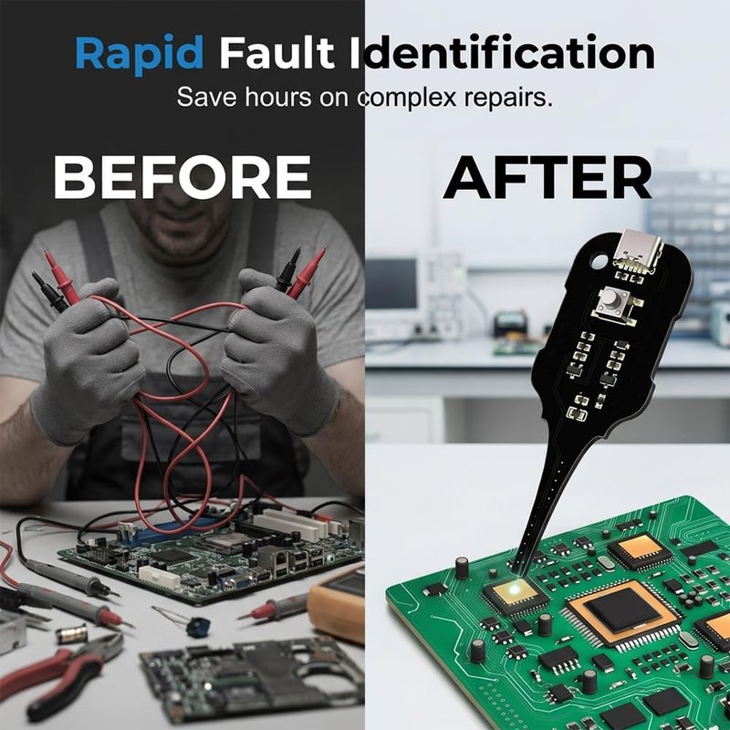 in-Circuit Electromagnetic Inductance Tester, 2026 New Multi-Functional Coil & PCB Tester, Portable High Sensitivity Motherboard Fault Detector for Electronics, PC and Phone Repair (2)