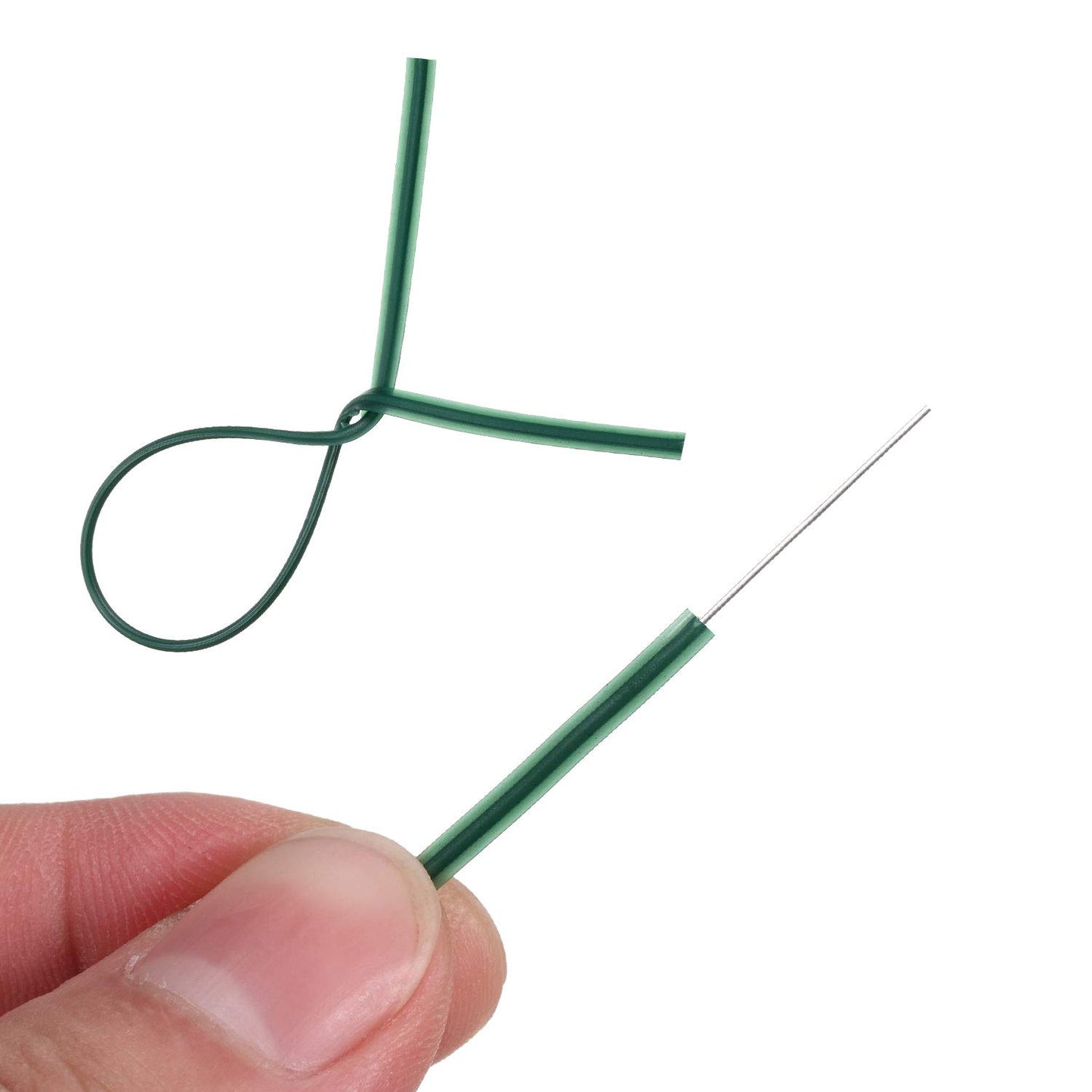 WILLBOND 200 Pcs Christmas Garden Plastic Twist Tie for Garland, 4.72'' Decorative Christmas Tree Twist Tie for Wreath Banister Reusable Plant Support, Wire Cords Garden Plastic Gifts Bags