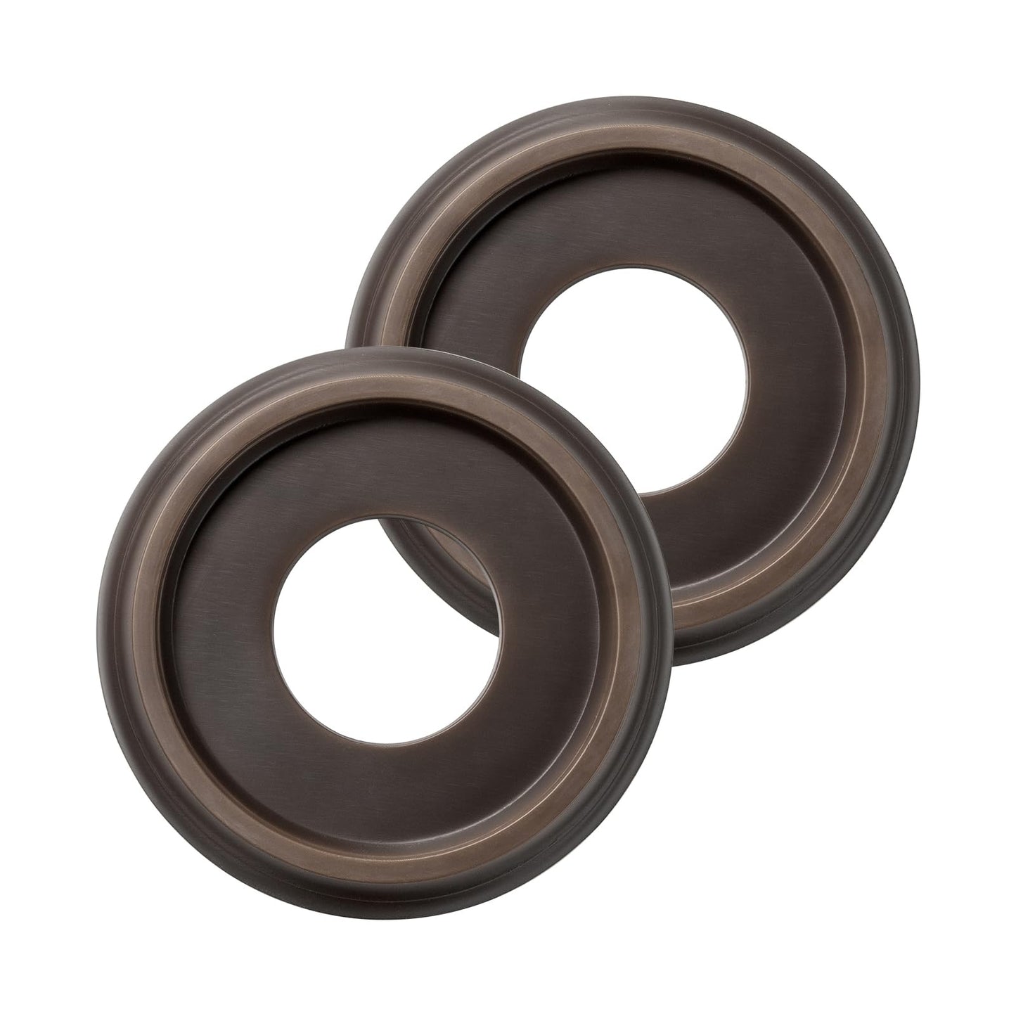 EIFHYT 2 Pack Molded PU Ceiling Medallion for Light Fixtures and Ceiling Fans, 10"OD x 4"ID x 1"P (Wood Grain Oil Rubbed Bronze)