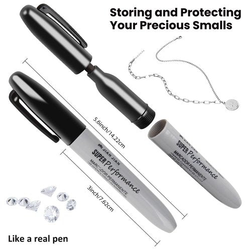 BarGifts Fake Pen Diversion Safe Keep Your Valuables Secretly, Hidden Safe Storage as A Marker Pen to Hide Small Items- 1pc