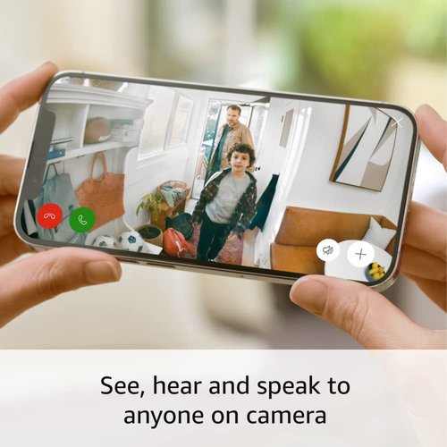 Like-New Ring Indoor Cam (newest model) — Home or business security in 1080p HD video, White