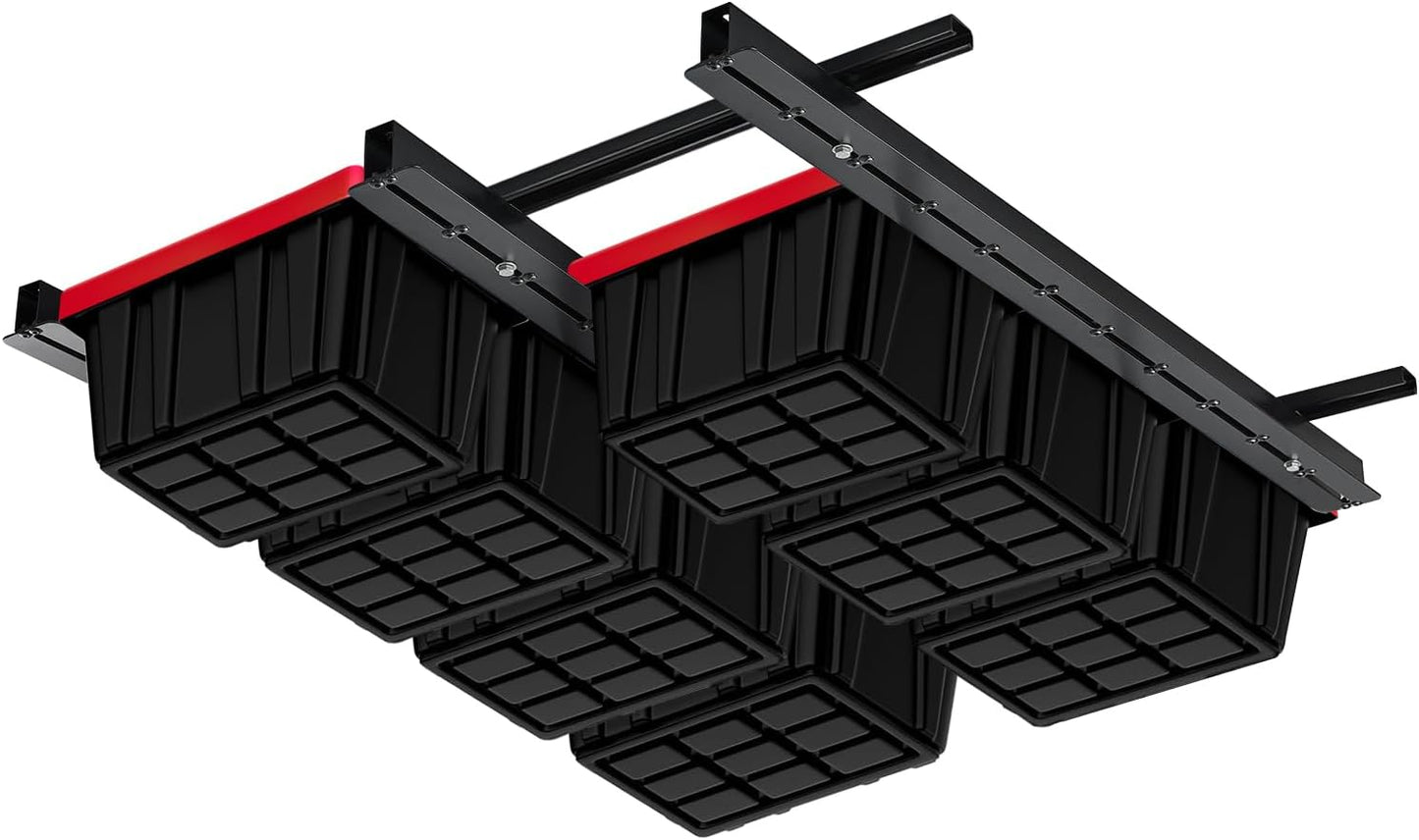 Ultrawall Overhead Garage Storage Racks, Adjustable Garage Ceiling Storage Rack, Heavy Duty Garage Organizer Hanging Storage Rack for Most Storage Bins/Totes/Container, 48" x 48"