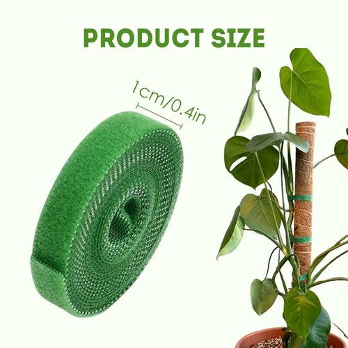 Reusable Plant Ties Tape for Climbing Plants,Tape Strap for Climbing Plants to Support Plants, Vines, Tomatoes Reusable Gardening (Green 1pc)