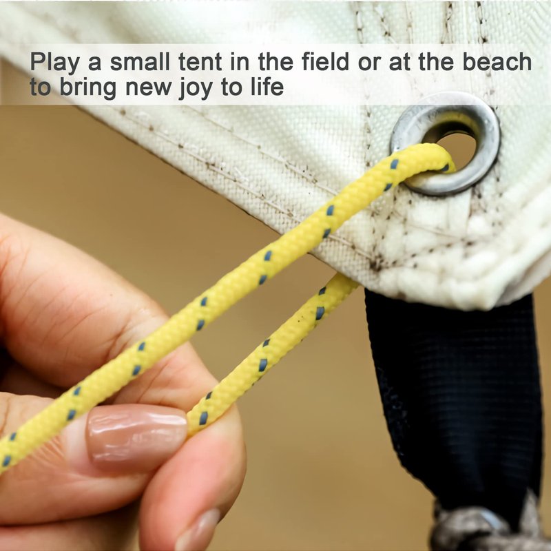 Smithok 8 Pack 4mm Guy Lines Ultralight Tent Cords with Aluminum Adjuster Tensioner Outdoor Camping Guylines Ropes for Tent Tarp,Camping,Hiking Backpacking (Green)