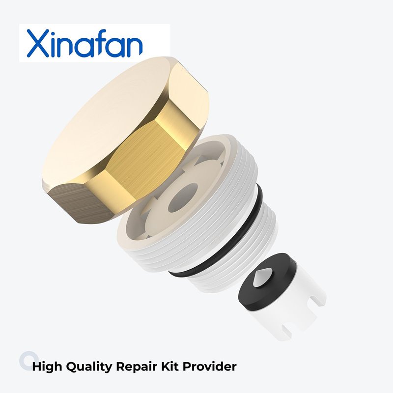 Xinafan Vacuum Breaker Replacement Kit for VACVBKX1B Traditional Anti-Siphon Frost-Free Sillcock Valves Hose Bib Sillcock Valve Replacement Assembly for Outside Repair Accessories, Brass Cap