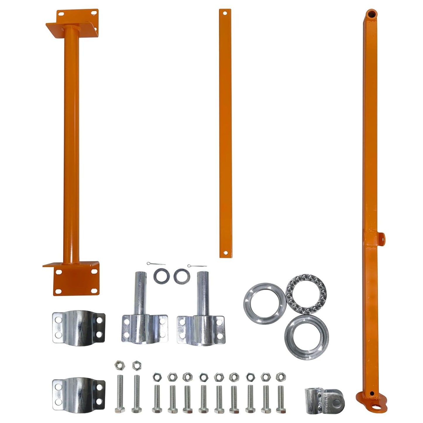 Wall Mount Jib Crane,Hoist Bracket,660lbs Max Load Capacity Electric Scaffolding Lift,All Steel Construction,Electric Hoist Holder Swing Arm with Pole,Shop Crane Jib with 180 Degree Rotation