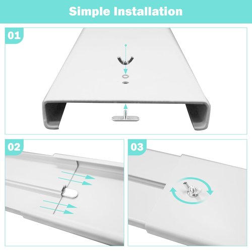 MQIDLFE Portable Air Conditioner Window Vent Kit with 5.9” Diameter Hose, Adjustable Sliding Window Kit 59 Inch Length Exhaust Hose for Ducting Universal AC Seal Panel for Horizontal&Vertical Window