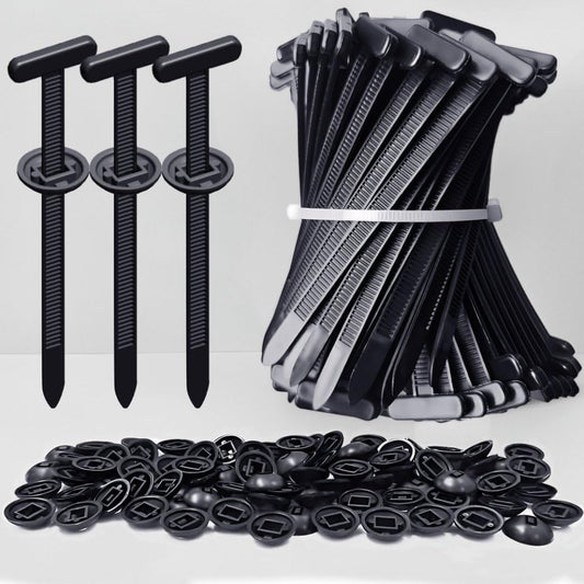 2026 Upgraded Nylon Universal Cable Tie Buckle, Heavy Duty Self-Locking Rivet Zip Ties, Multifunctional Cable Tie Buckle for Car Daily Repair, Home, Office, Garden, Workshop(30Pcs)