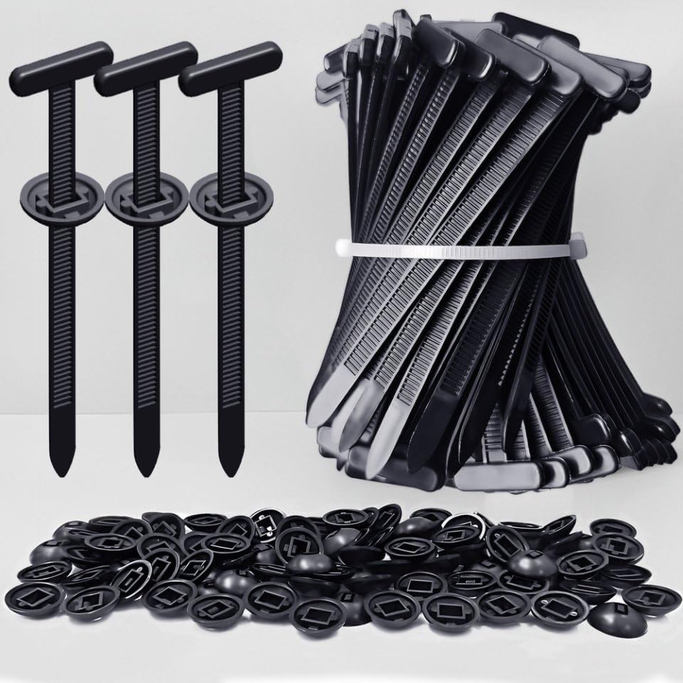 2026 Upgraded Nylon Universal Cable Tie Buckle, Heavy Duty Self-Locking Rivet Zip Ties, Multifunctional Cable Tie Buckle for Car Daily Repair, Home, Office, Garden, Workshop(30Pcs)