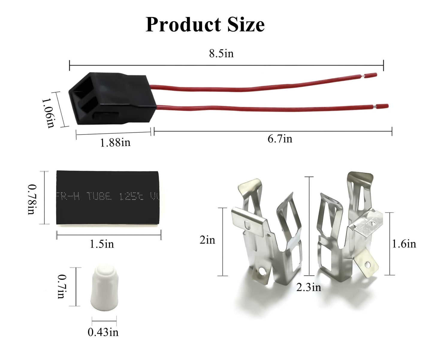 2 Pack ERR117 Range Stove Element Plug Receptacle Block Terminal Block Range for Receptacle Whirlpool Kenmore Electric Stove Range Burner Receptacle Kit 550226, 71930, 74-06-132, 766339,74-06-190
