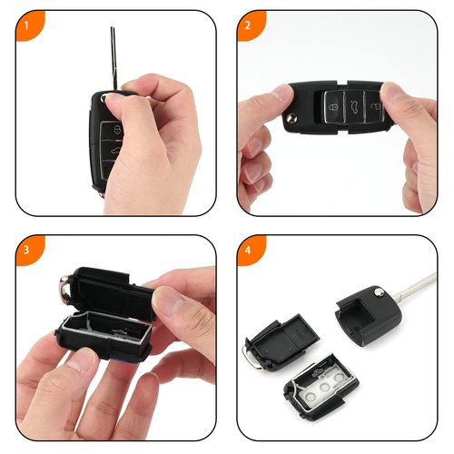 4 Pack Remote Fake Car Key Secret Safe, Portable Secret Hidden Container, Diversion Safe Compartment Container to Hide Jewelry or Valuables