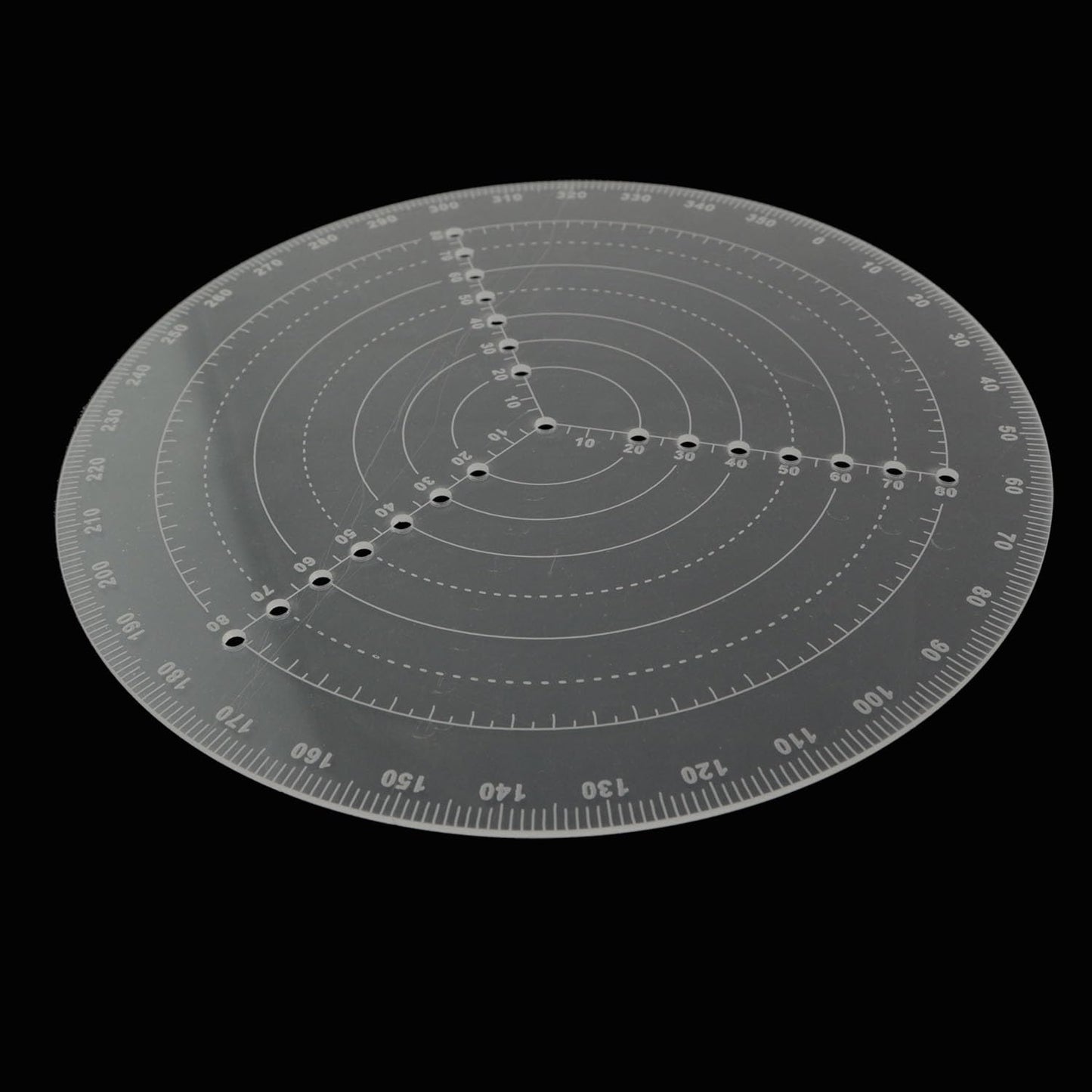 JCBIZ Transparent White Turning Centering Ruler Lathe Woodworking Tools Bowl Wood Measuring Handmade Round Ruler