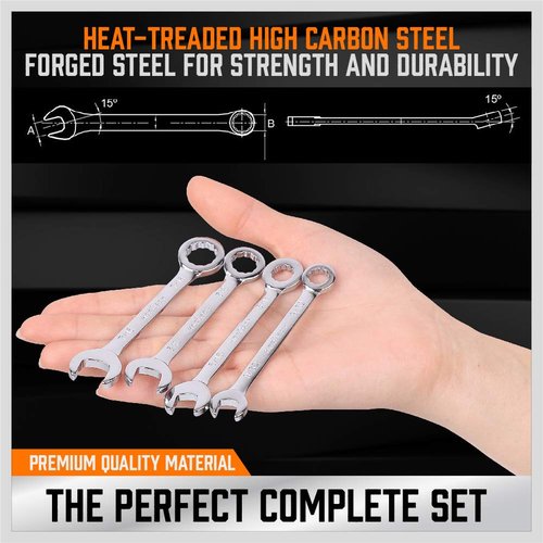 HORUSDY 20-Piece Mini Wrench Set, Metric & SAE Combination Wrench Set