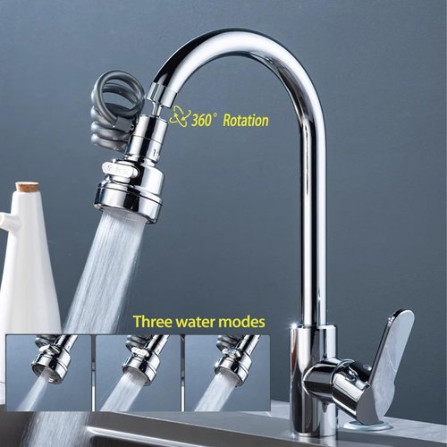 Sink Sprayer Attachment for Faucet, Kitchen Sink Sprayer, Removable Faucet Extender Aerator with Stretchable Hose, Faucet Sprayer Attachment, Kitchen Water Saving Sink Sprayer, 3 Water Outlet Modes