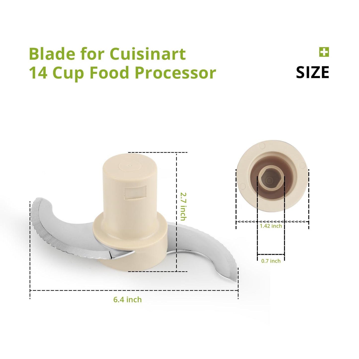 Blade for Cuisinart 14 Cup Food Processor Replacement for Model DLC-2014, DFP-14BCNY, DFP-14BCN, DFP-14BWN - ONLY for Cuisinart Blades 14 Cup - Part# DLC-001TXB-CSR