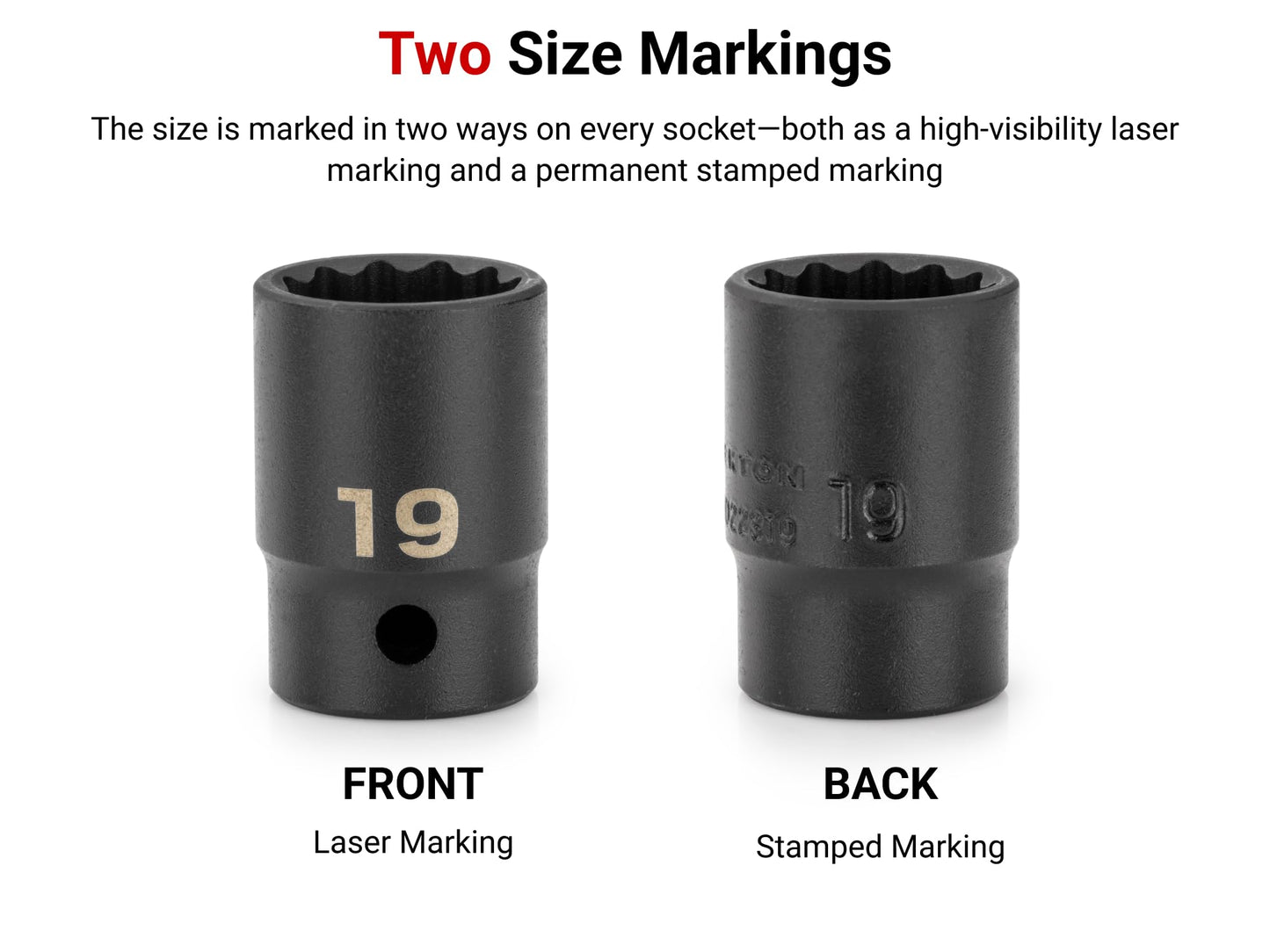TEKTON 1/2 Inch Drive x 1/2 Inch 12-Point Impact Socket | SID22213