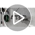 IVIGA Rough Chrome Commercial Wall Mount Mop Sink Faucet with Vacuum Breaker, 8 Inch Center, 1/4 Turn Ceramic Valves, Heavy Duty Solid Brass