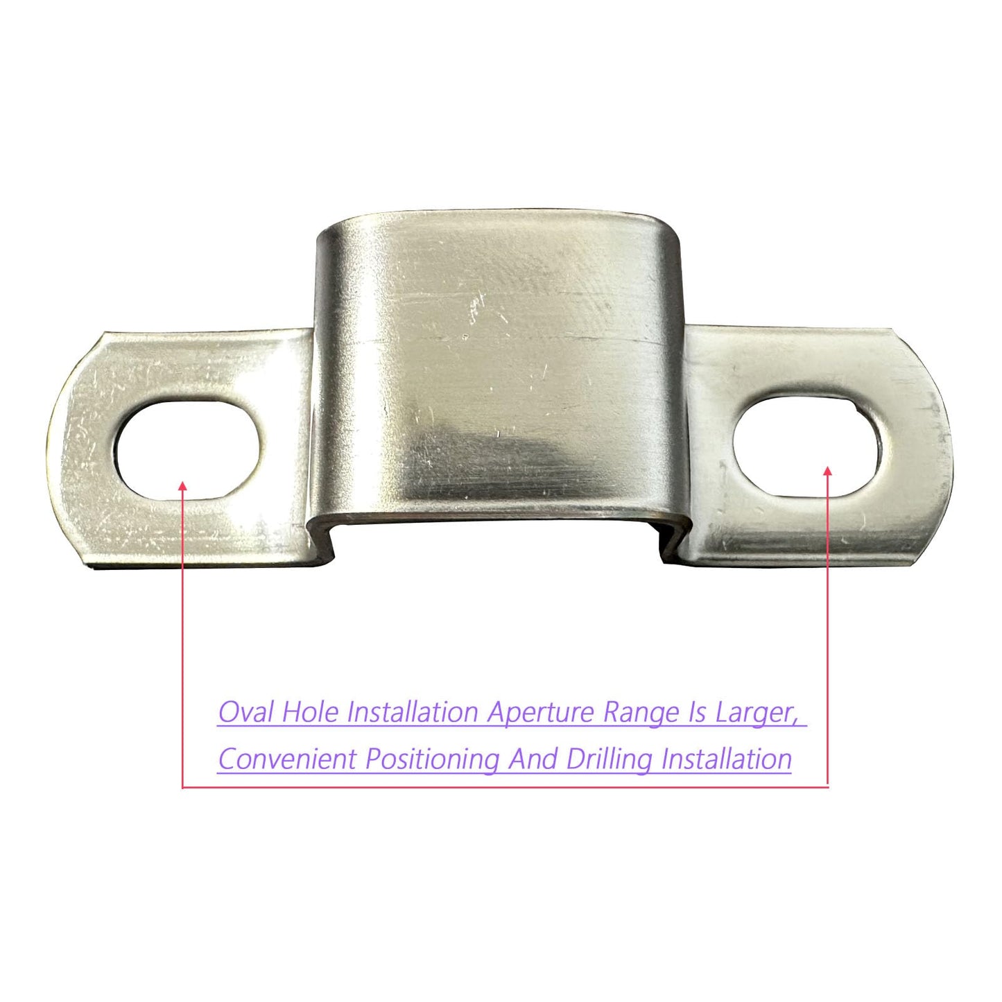 RITUIPIO 5 pcs 50 mm×50 mm Square Pipe Strap 304 Stainless Steel Square Conduit Strap Heavy Duty Tube Strap Clamp for 2"×2" Square Pipe
