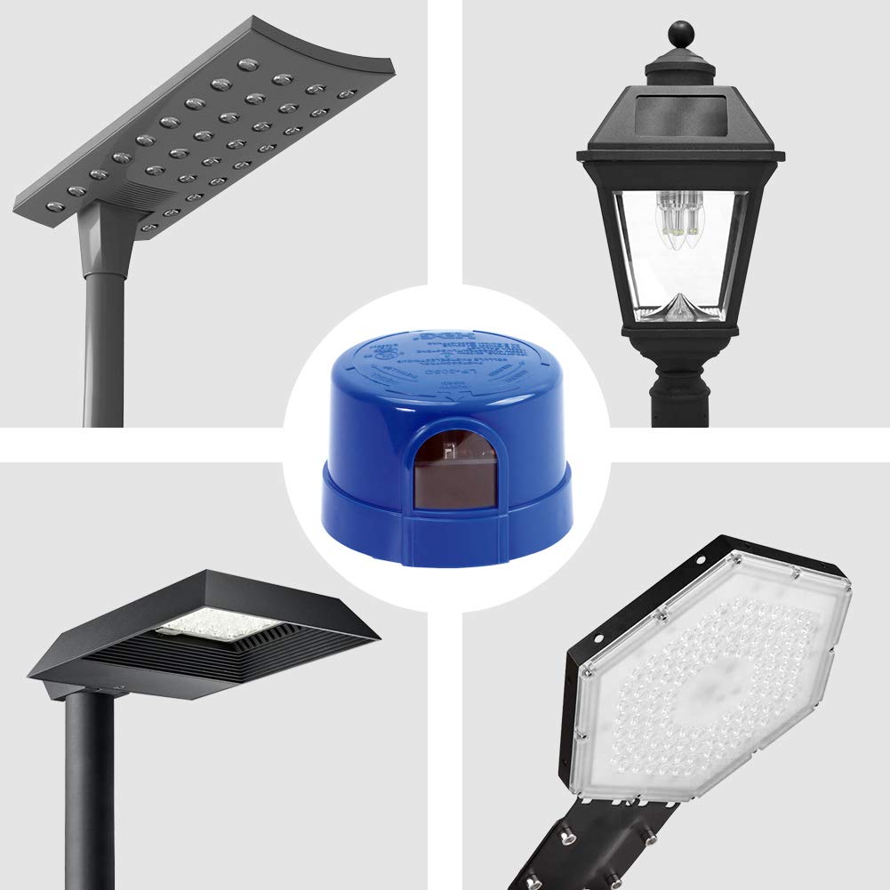 GBAYSA 1 Pack Photocell for Outdoor Light, Auto On/Off Photo Sensor Switch, Dusk to Dawn LED Street/Barn Light Control