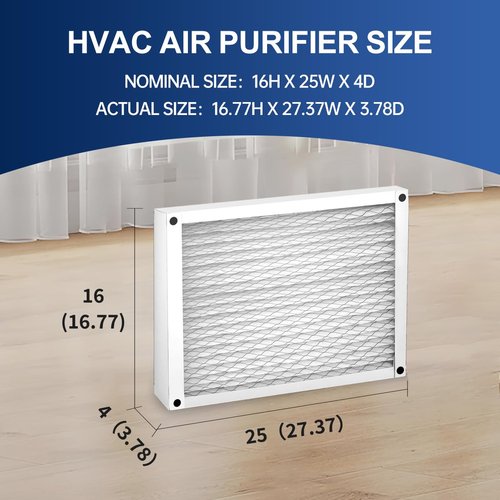 410 MERV 11 Air Filter 16x25x4 for AirPurifiers Model 1410, 1610, 2140, 2400, 2410, 2416, 3410, 4400, or Space-Gard 2400 with Upgrade Kit 1413 Pleated HVAC AC Furnace Filter Replacement 2 Packs