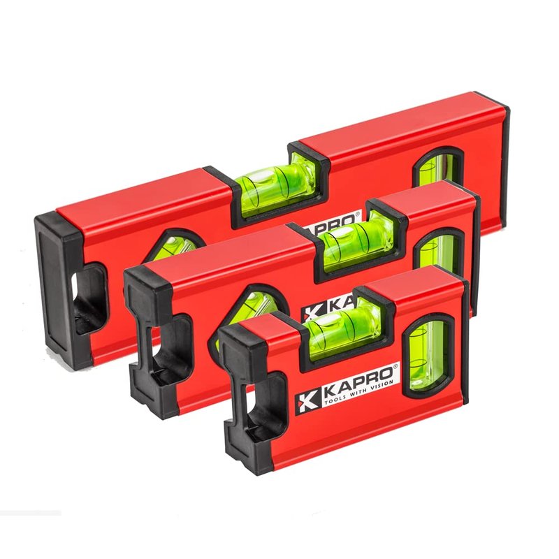 Kapro - 771M TWIN Magnetic Heavy Duty Toolbox Level - For Leveling and Measuring - Features V-Groove and Magnet Base - VPA Certified - 4 Inch