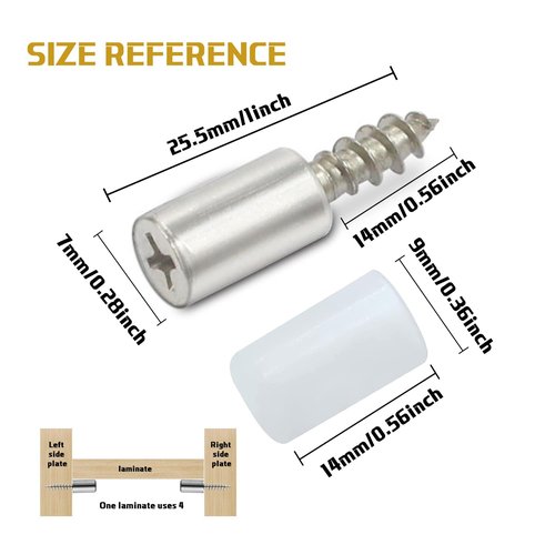 20 Pcs Self Tapping Screws Cabinet Laminate Support, Shelf Pins with Non-Slip Sleeve, Cabinet Shelf Pegs for Kitchen Utensils, Bookcases and Wardrobes, Fixed Support Self - Tapping Cross Screw