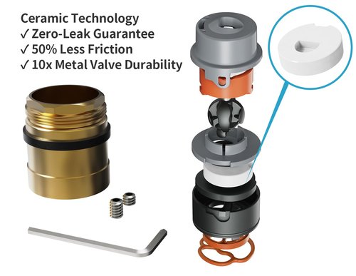 RP50587 Single Handle Compatible with Delta Repair Kit,Lavatory Kitchen Shower Faucet Valve Assembly,Works with DIAMOND Seal Technology Models Featuring a 36 mm Motion Cartridge, RP51503 Bonnet Nut