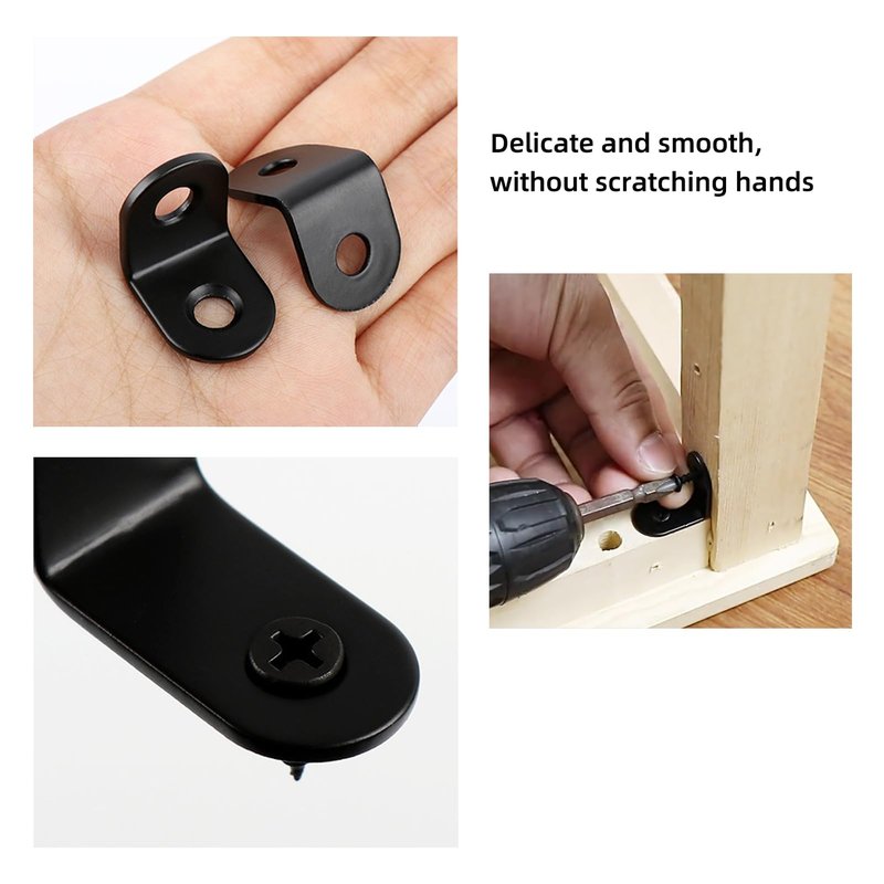 20 Pack 1 Inch Small L Brackets for Wood - Perfect 90° Angle Tiny Bracket