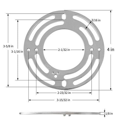 GNOLAK 2 Pack Universal Fixture Mounting Bracket Heavy Duty 50 LB Rated, 4 Inches Diameter Steel Round Crossbar With Screw for Ceiling Pendant Light, Chandelier, Wall Sconces, Barn Lights