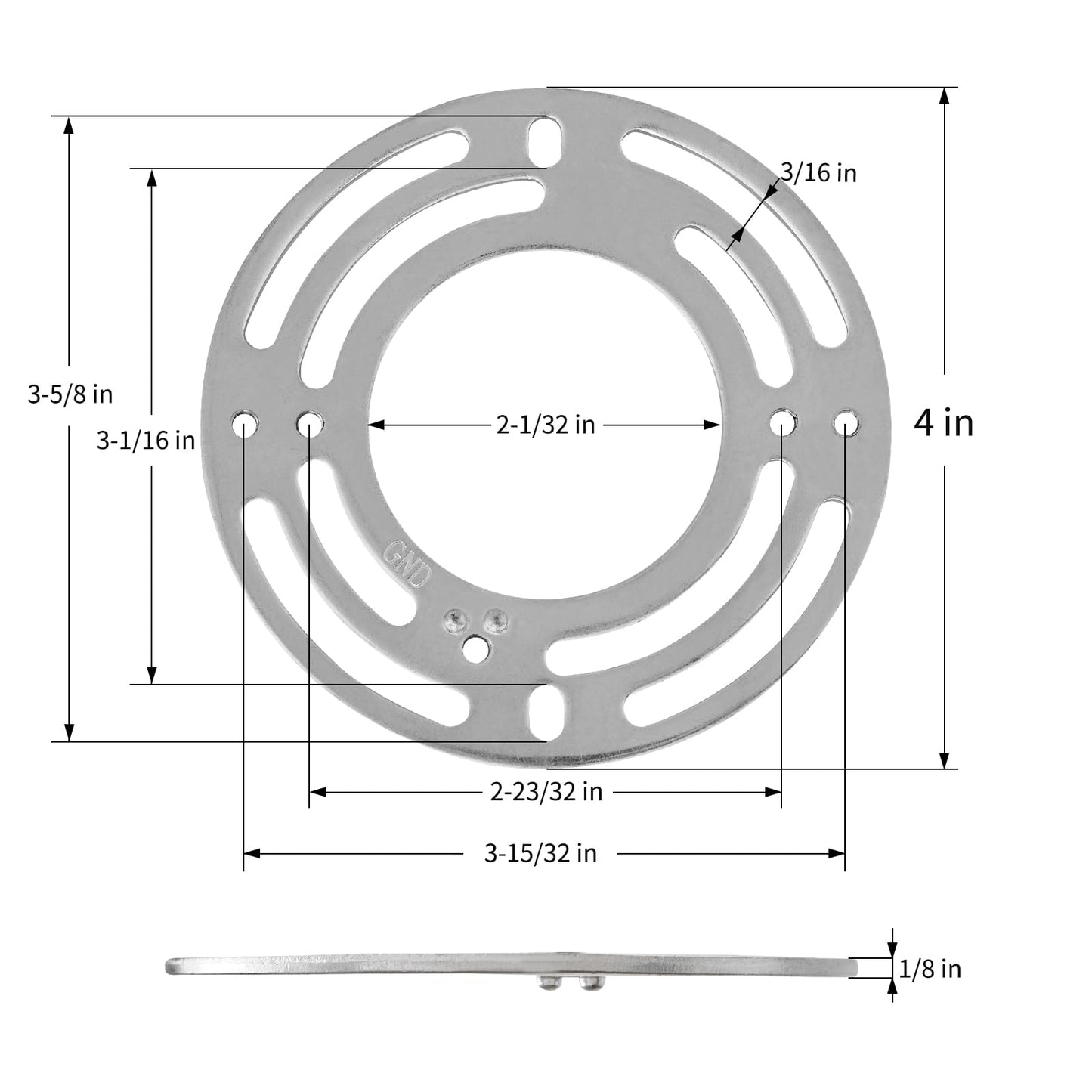 GNOLAK 6 Pack Universal Light Fixture Mounting Bracket Heavy Duty 50 LB Rated, 4 Inches Diameter Steel Round Light Crossbar Black Acorn Cap Nuts for Ceiling Pendant Light Chandelier Wall sconces